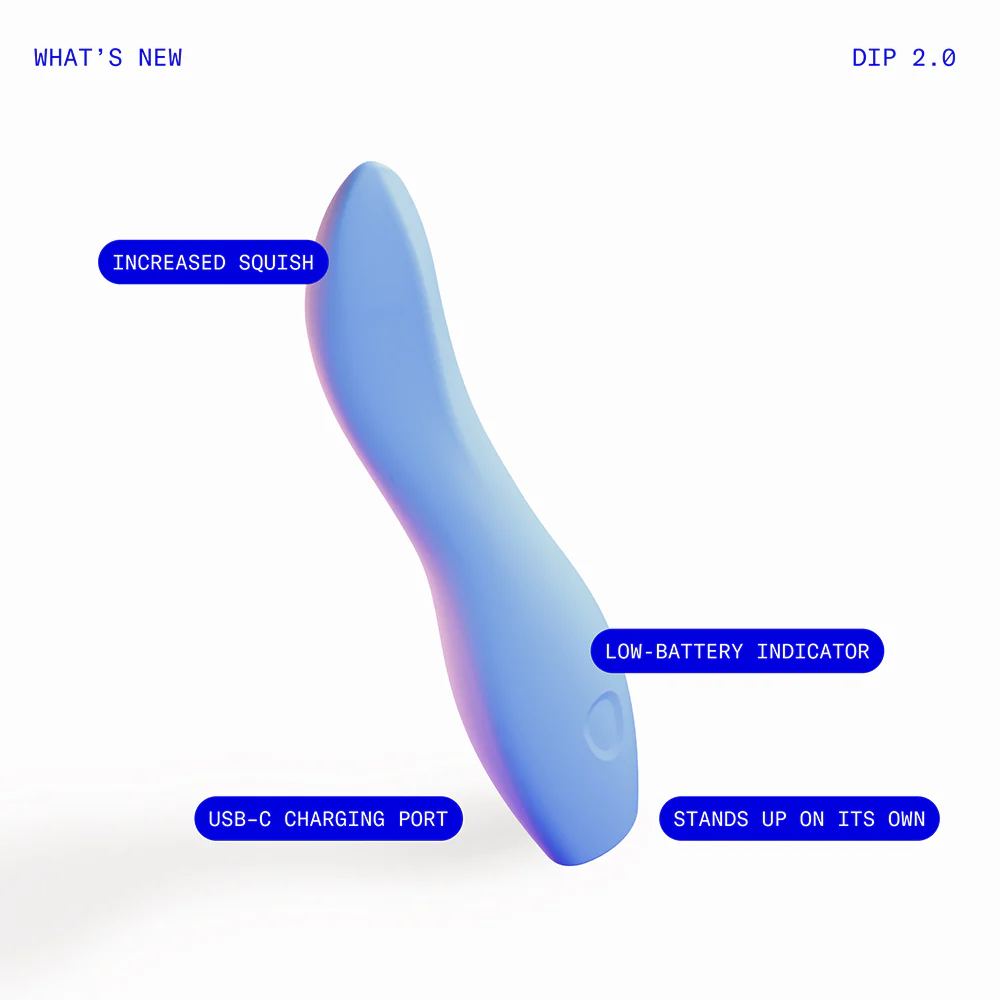 Dame Dip 2.0 Classic Vibrator Periwinkle(Versatile Internal and External Use)(Good Reviews)