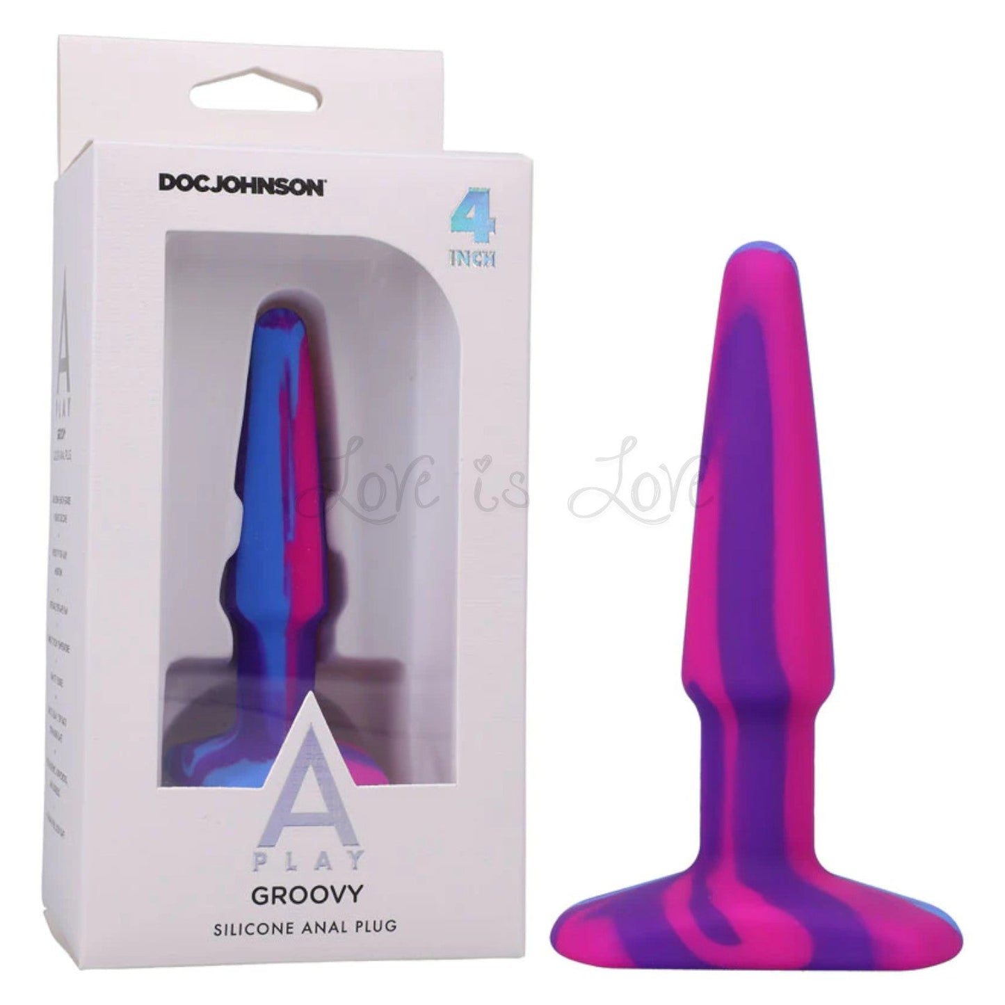 Doc Johnson A-Play Groovy Silicone Anal Plug 4 Inch (Limited Period Sale)