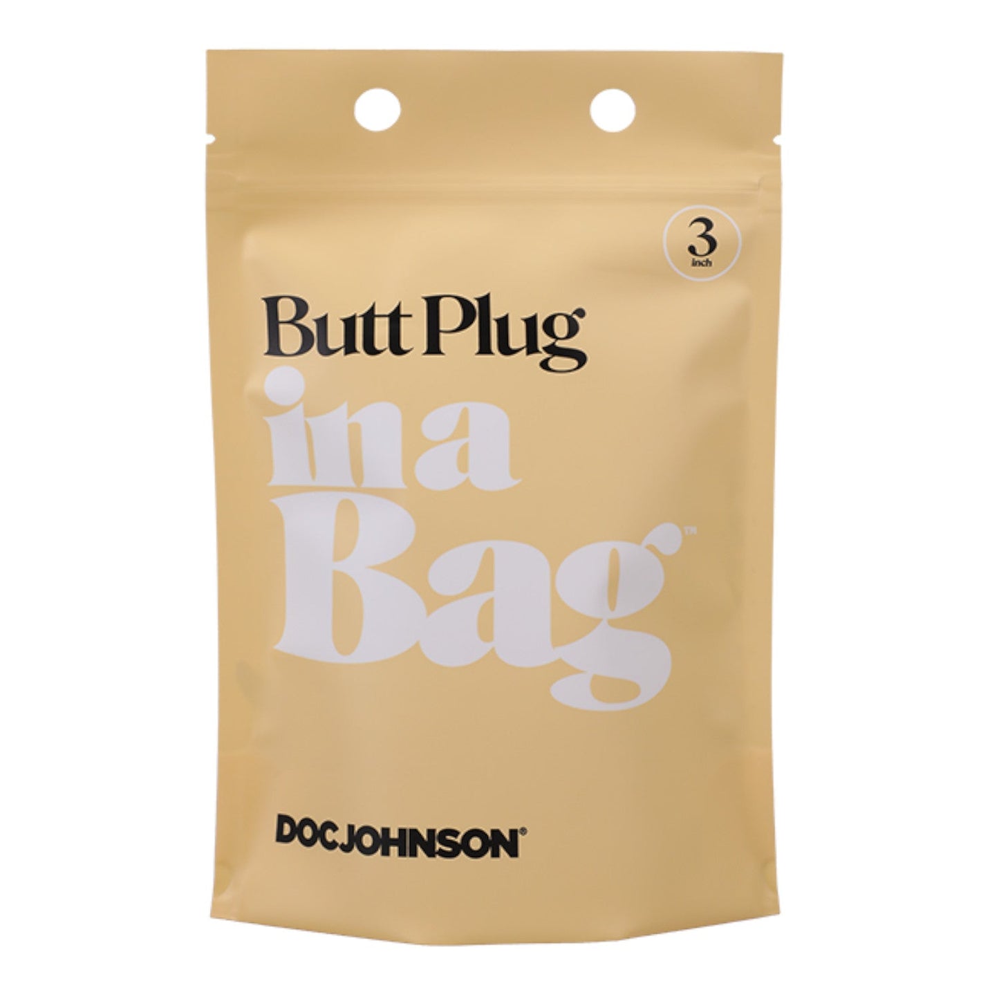 Doc Johnson In A Bag 3 Inch Butt Plug Silicone Black