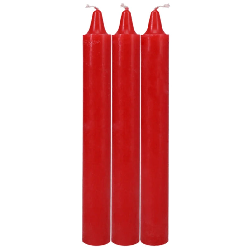 Doc Johnson Japanese Drip Lower Temperatures Candles 3-Pc Pack Red