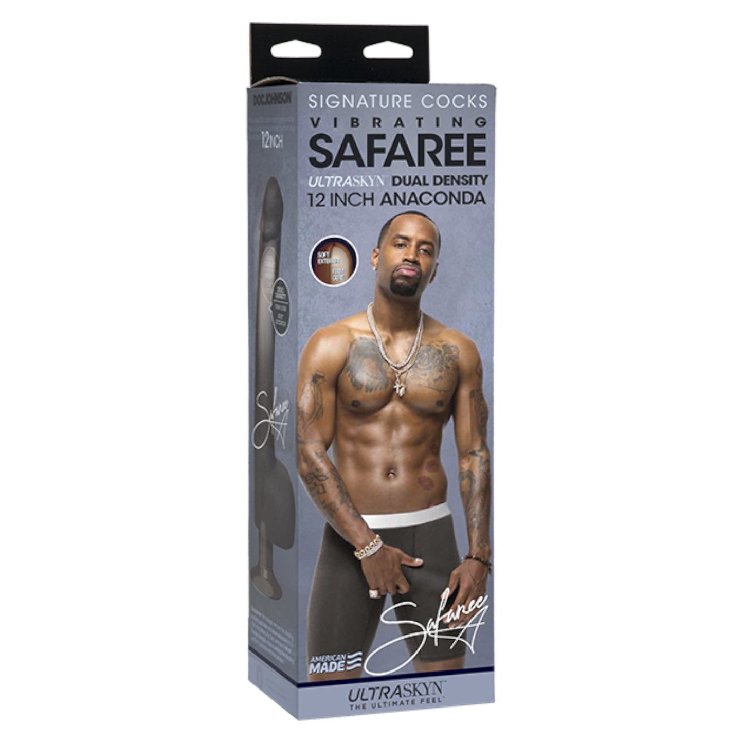 Doc Johnson Signature Cock Vibrating Safaree Anaconda 12 Inch ULTRASKYN Cock