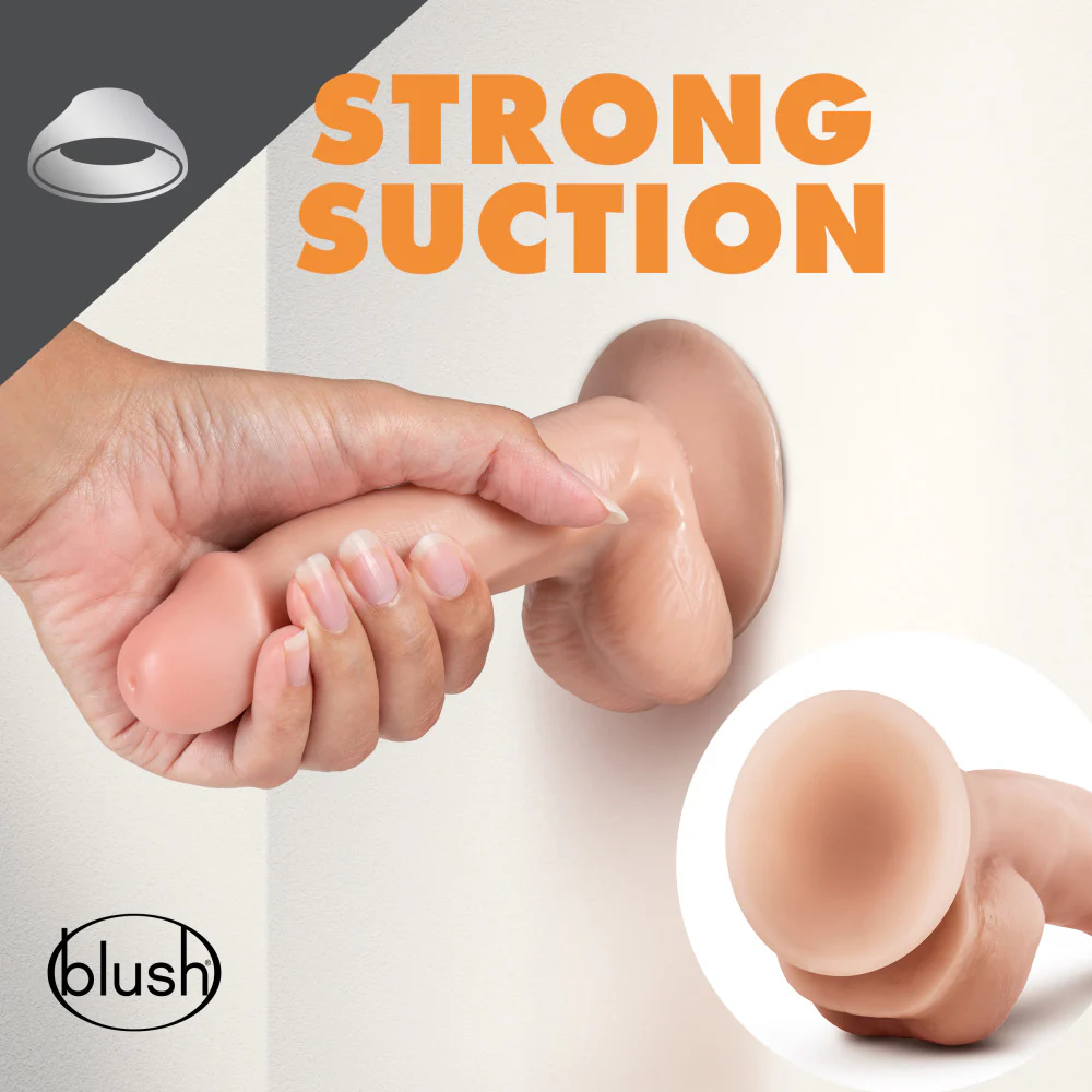 Blush Dr. Skin Dr. Spin 6.5-Inch Suction Cup Gyrating Realistic Remote Control Dildo - Beige