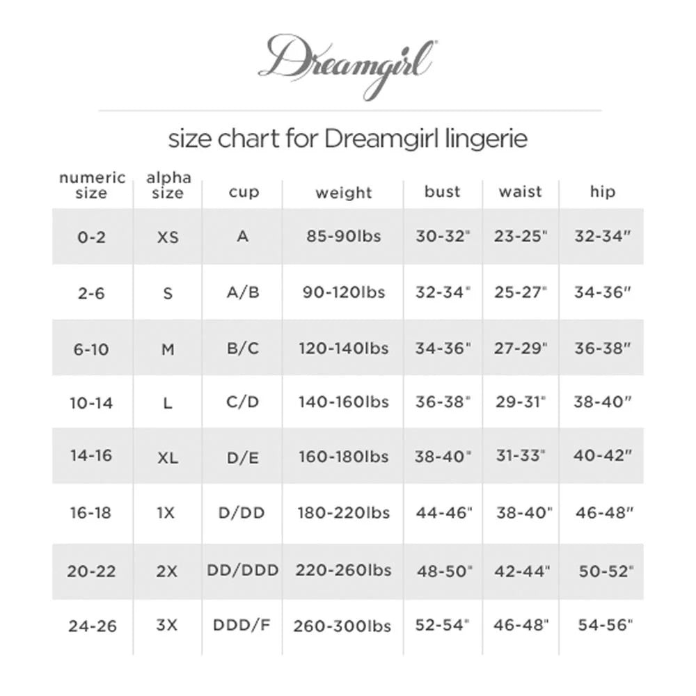 Dreamgirl 7443 Love Fest Aqua Small (Only at MPO*) [SALE]
