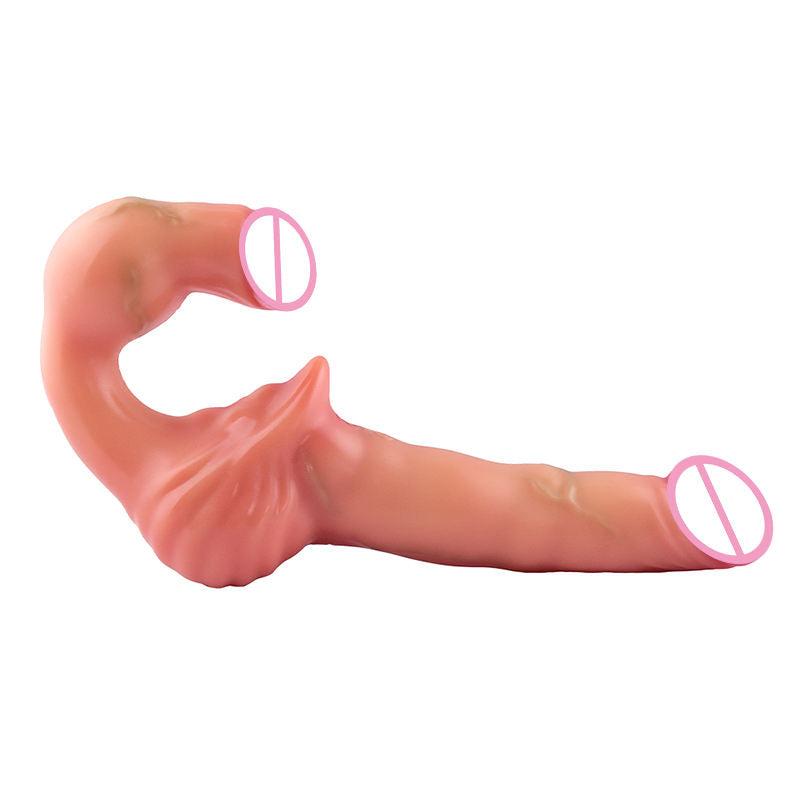 Dual Desires Triple Stimulation Realistic Vibrating Strapless Strap-on Dildo With Belt