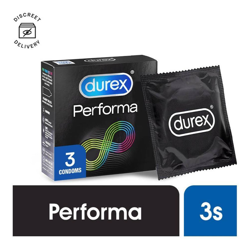 Durex Performa Extended Pleasure Condoms 3 pcs or 12 pcs (New Packaging)