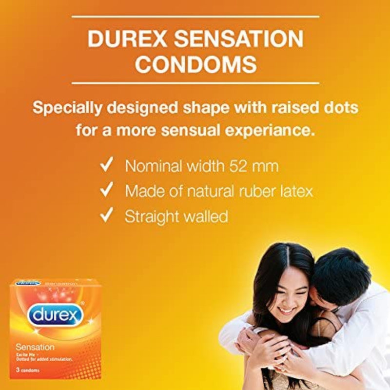 Durex Sensation Dotted Condom 3pcs
