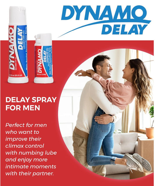 Dynamo Delay Male Genital Desensitizer Spray 2.6 ML or 22.2 ML or Delay Wipe