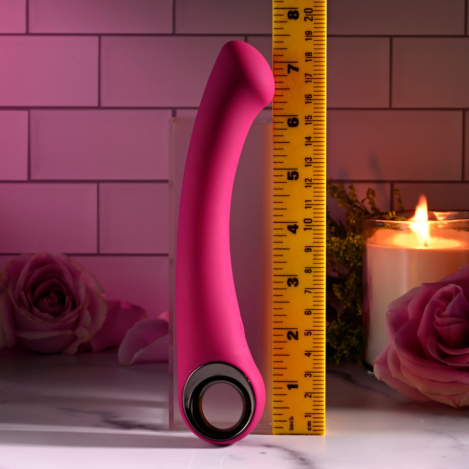 Evolved Pleasure Curve Silicone G-Spot Vibrator Burgundy