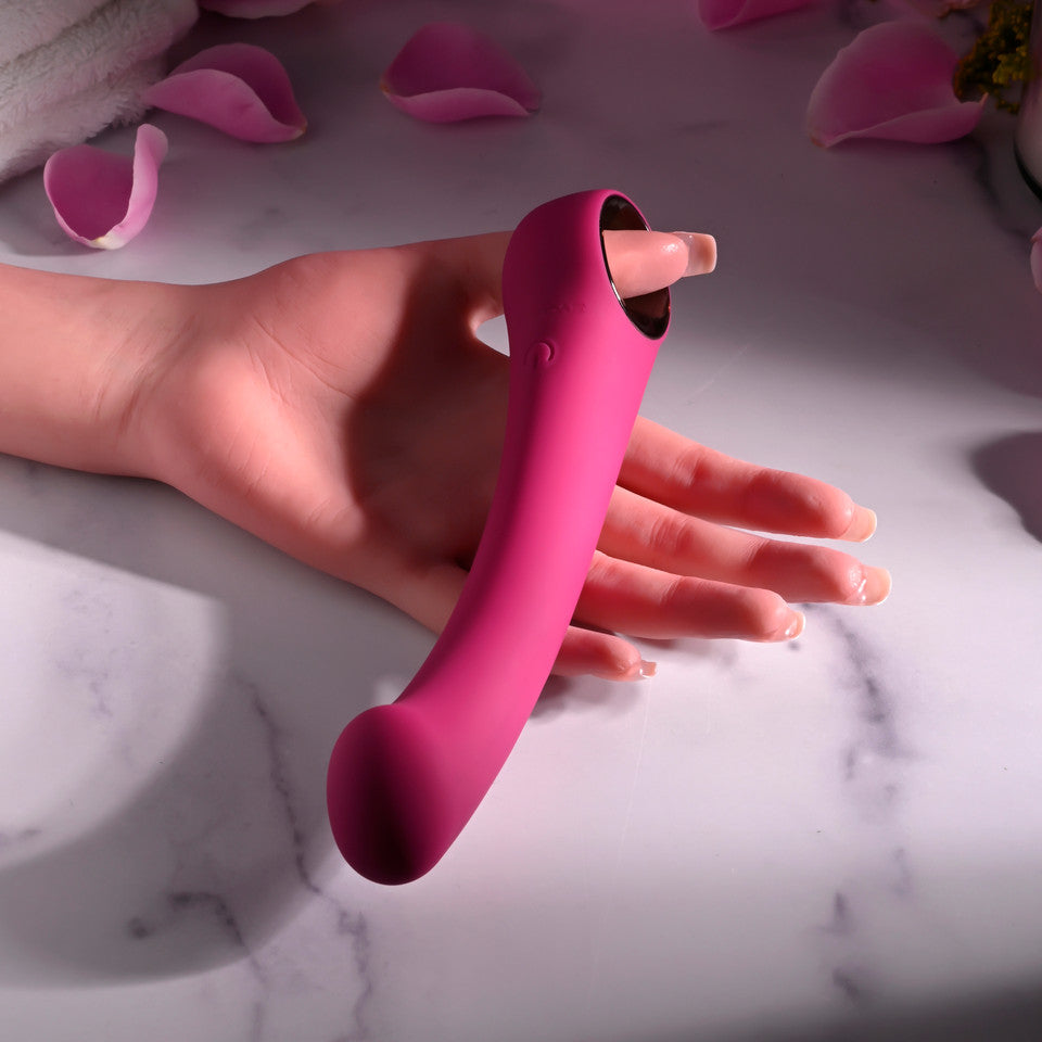 Evolved Pleasure Curve Silicone G-Spot Vibrator Burgundy
