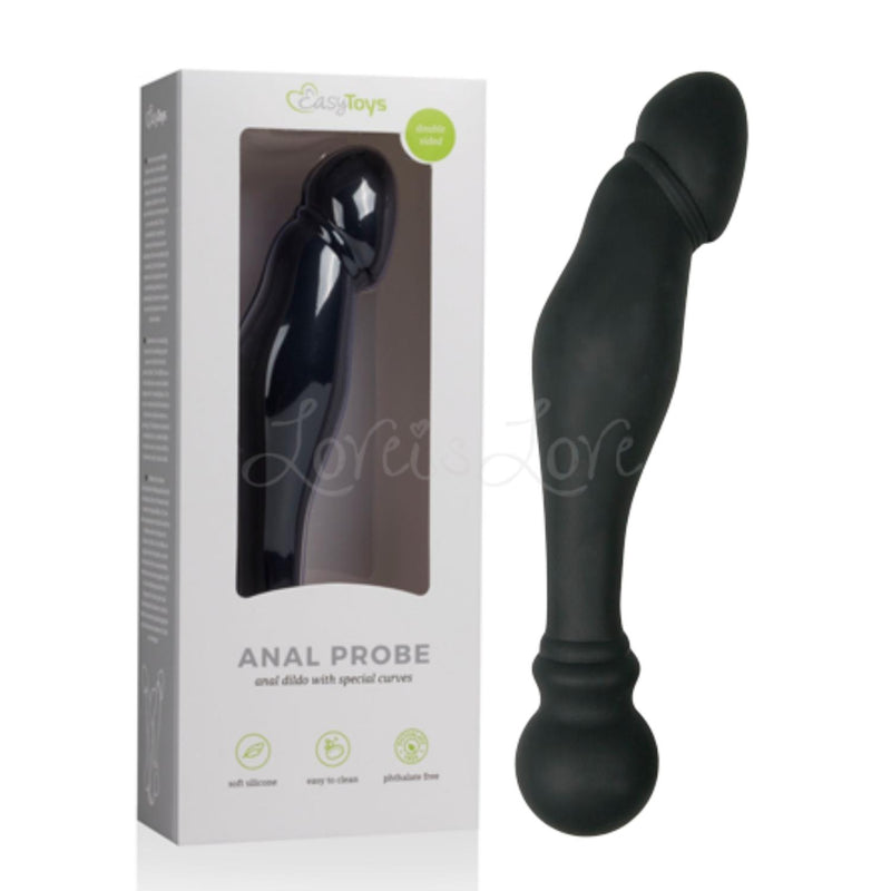 Easytoys Silicone Anal Probe No. 2 Prostate Dildo 21cm with Special Curves