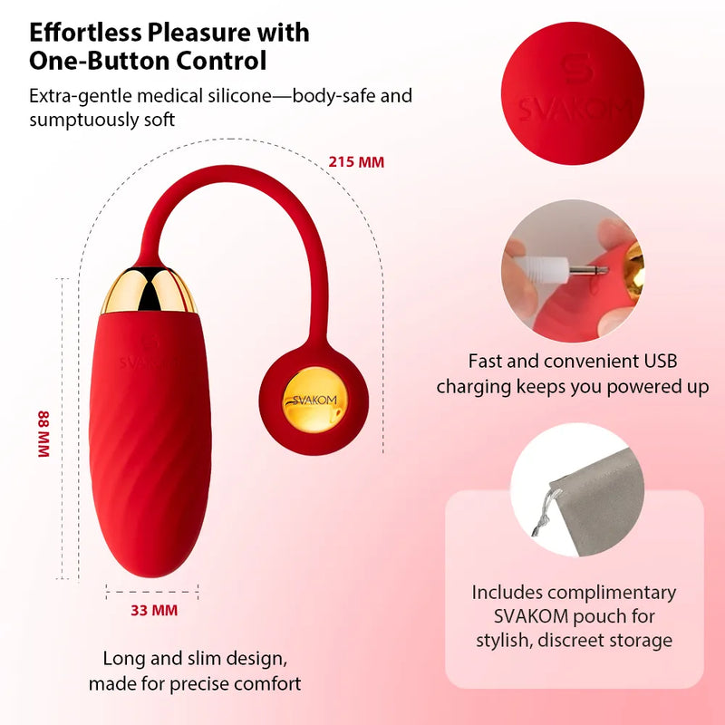 Svakom Ella Neo Interactive Vibrating Bullet?(Latest Version With App)(Popular Bullet)