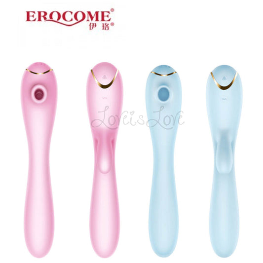 Erocome Apus Rabbit Clitoral Air Stimulator and G-spot Vibrator Pink or Baby Blue