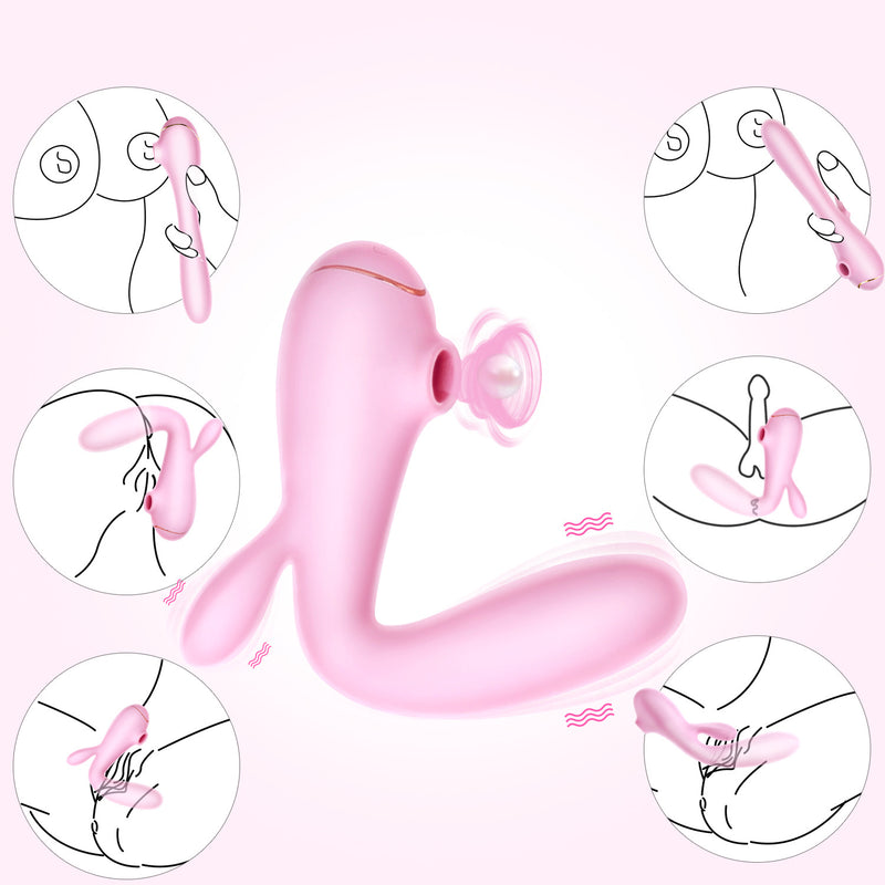 Erocome Apus Rabbit Clitoral Air Stimulator and G-spot Vibrator Pink or Baby Blue