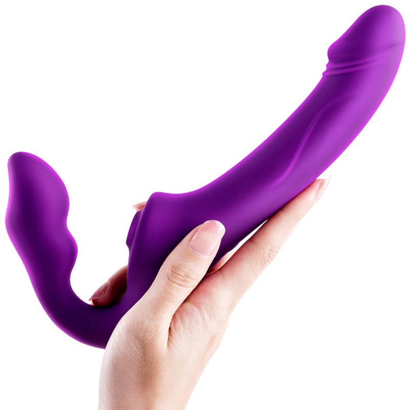 Erocome Cancri Vibrating Strapless Strap On Purple