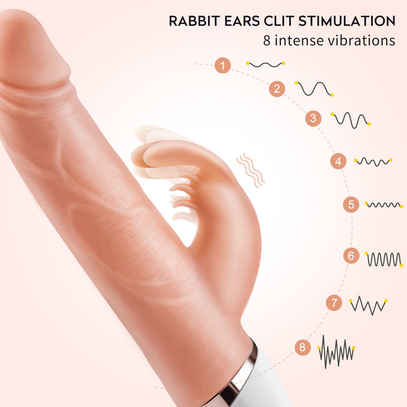 Erocome Canismajor Thrusting Rotating Heating Rabbit Vibrator Vanilla