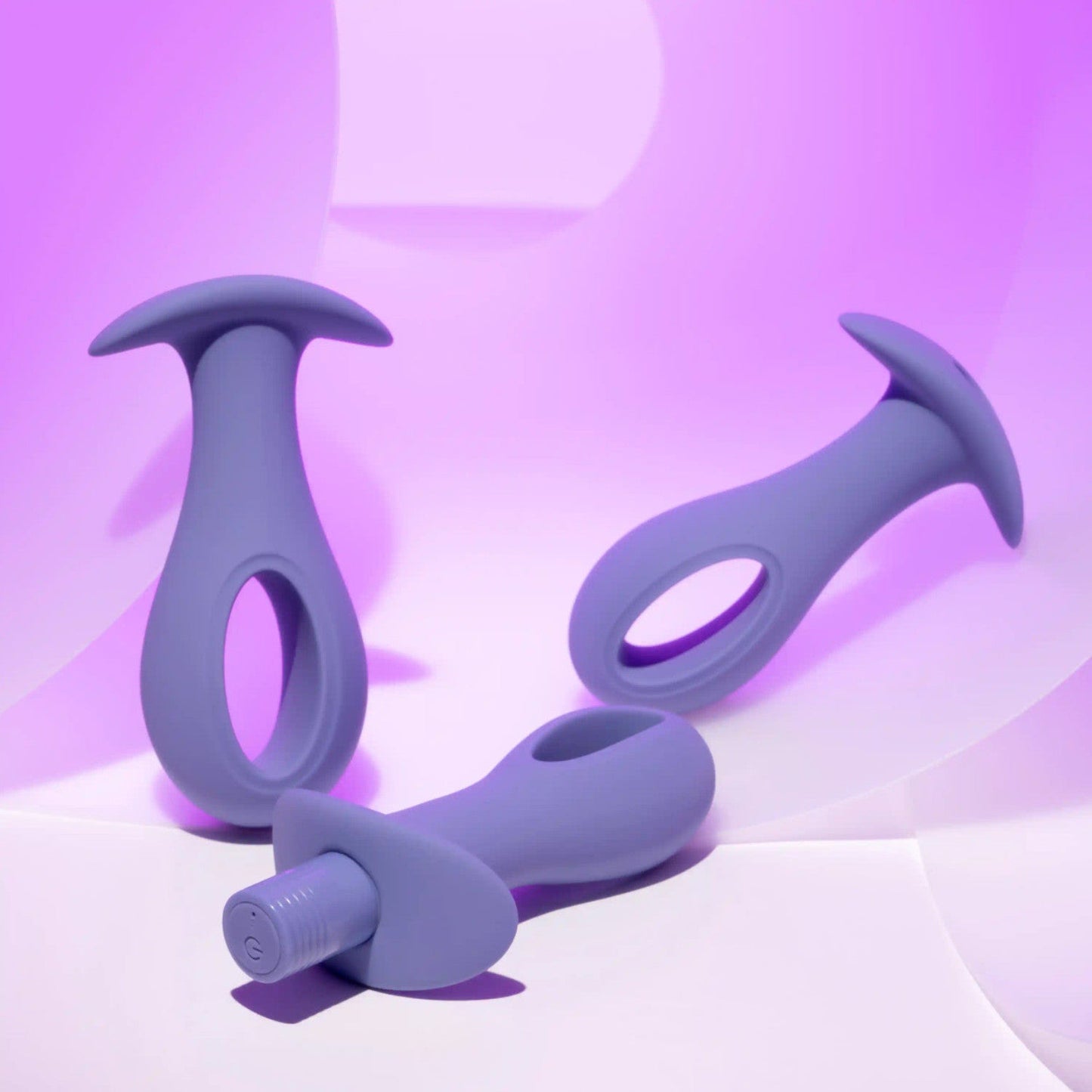 Evolved Hole Punch Silicone Plug Set With Removable Vibrating Bullet