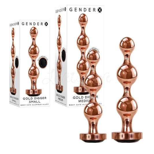 Evolved Novelties Gender X Gold Digger Plug Rose Gold/Black