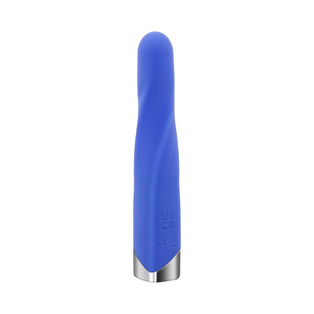 Evolved Twisted Temptation Rechargeable Silicone Bullet Vibrator Blue