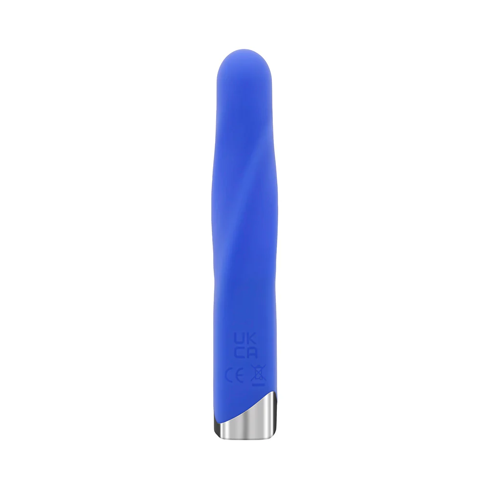 Evolved Twisted Temptation Rechargeable Silicone Bullet Vibrator Blue