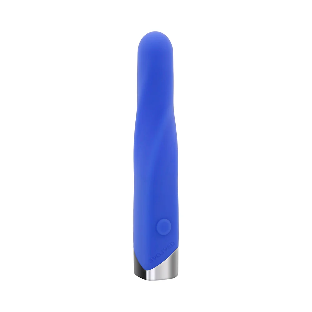 Evolved Twisted Temptation Rechargeable Silicone Bullet Vibrator Blue