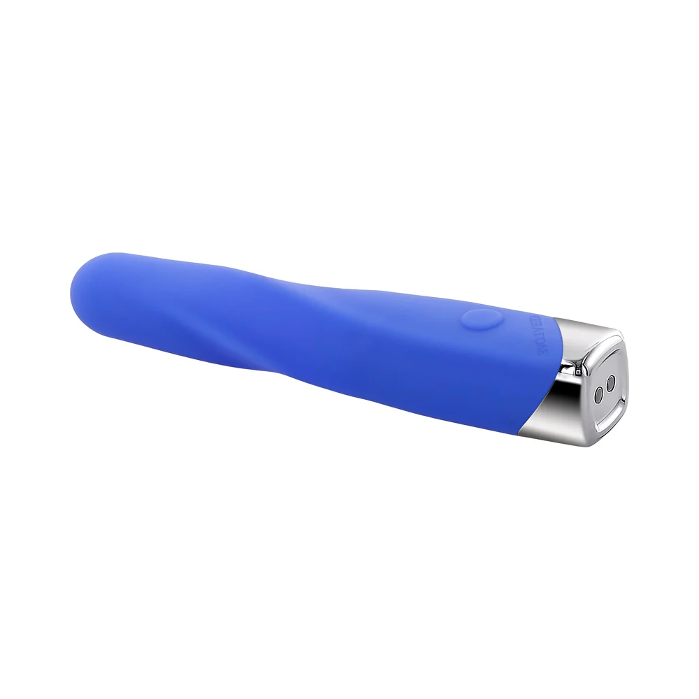 Evolved Twisted Temptation Rechargeable Silicone Bullet Vibrator Blue