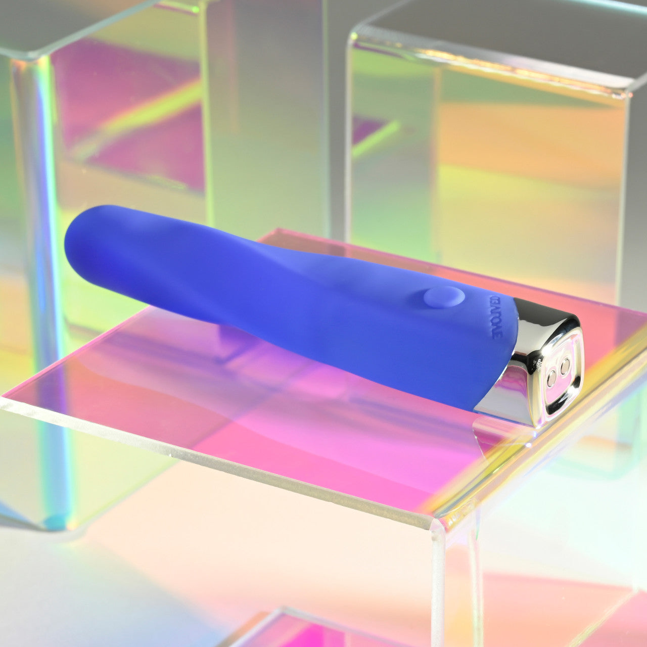 Evolved Twisted Temptation Rechargeable Silicone Bullet Vibrator Blue