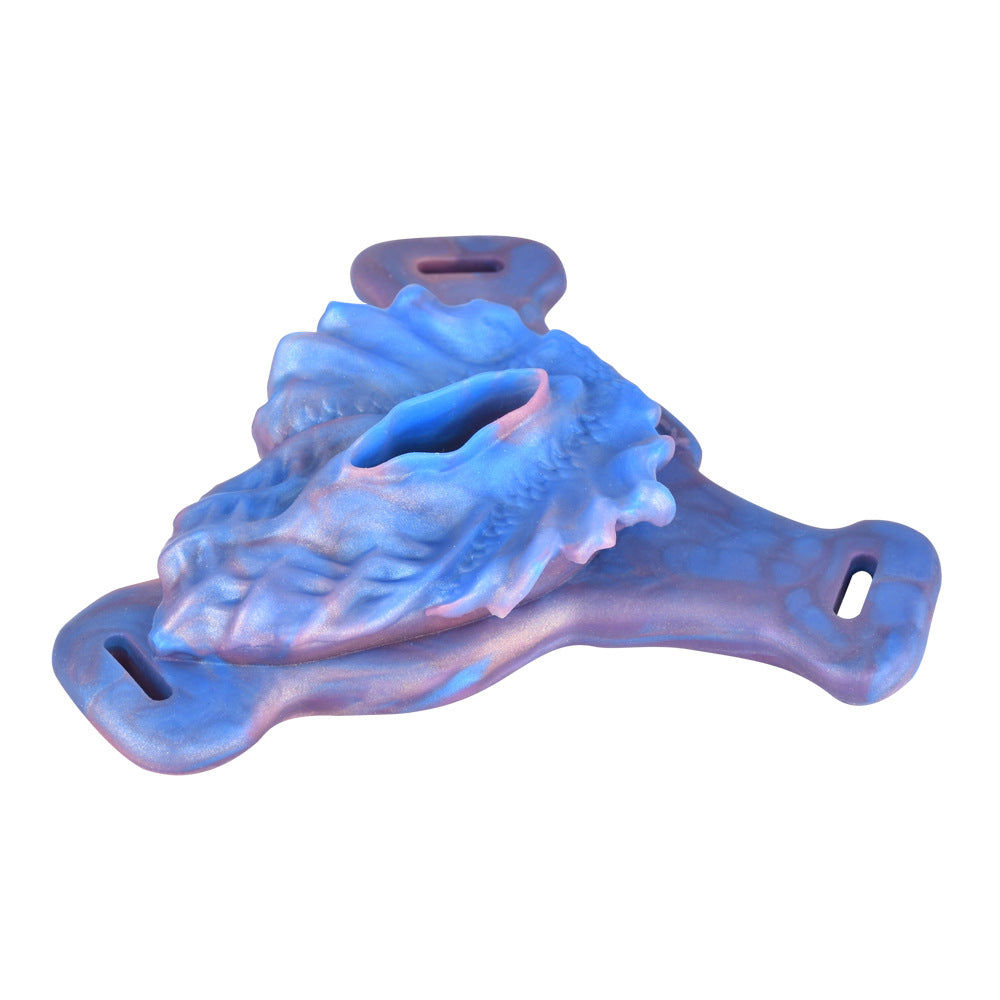 Fantasy Creature Blue Dragon Clit Stimulator Grinder with Belt Strap on