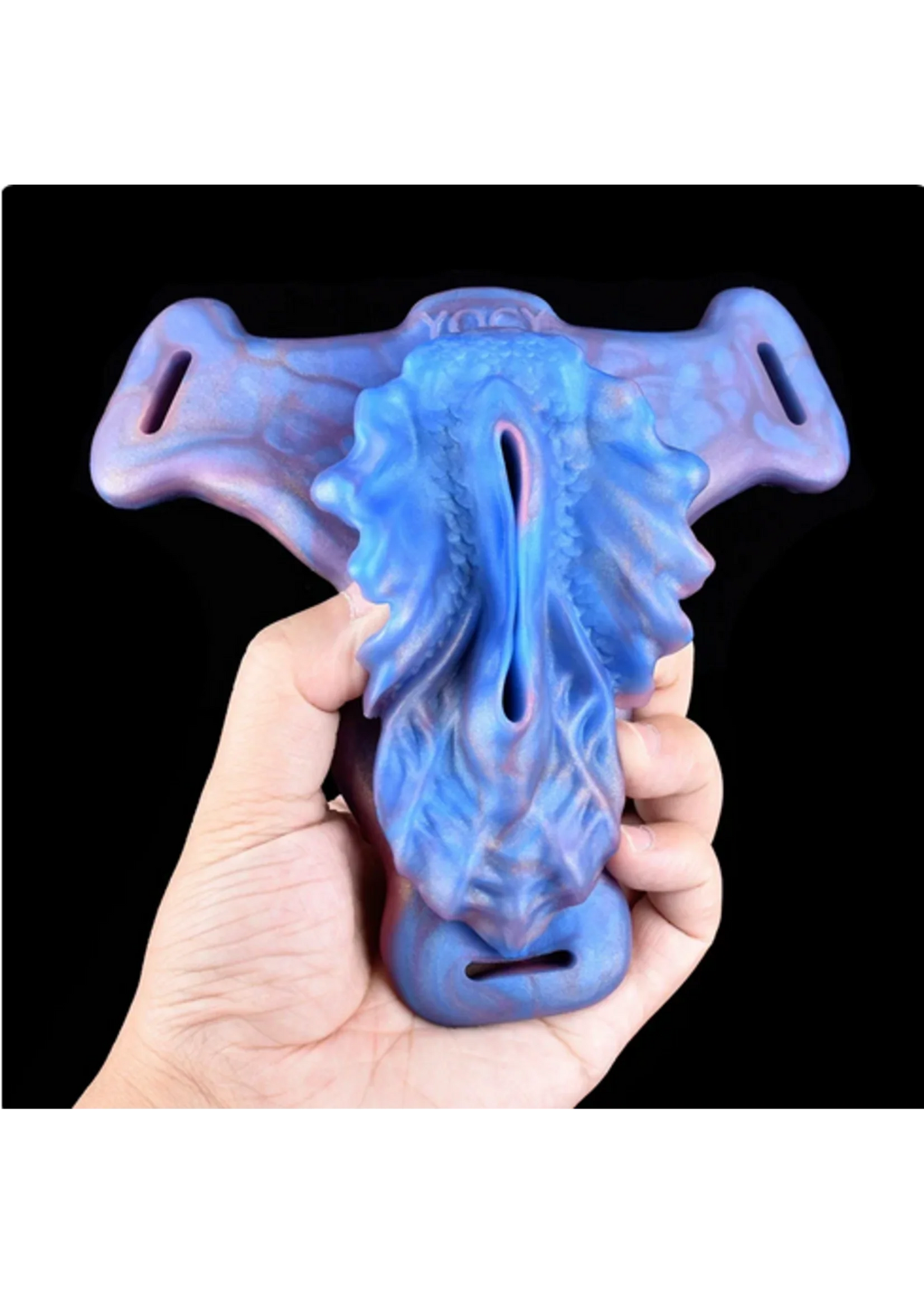 Fantasy Creature Blue Dragon Clit Stimulator Grinder with Belt Strap on