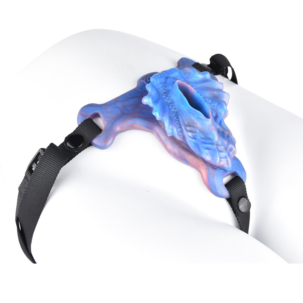 Fantasy Creature Blue Dragon Clit Stimulator Grinder with Belt Strap on