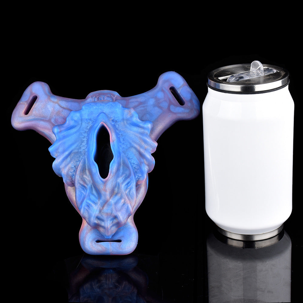 Fantasy Creature Blue Dragon Clit Stimulator Grinder with Belt Strap on