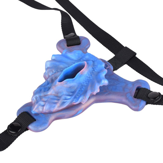 Fantasy Creature Blue Dragon Clit Stimulator Grinder with Belt Strap on