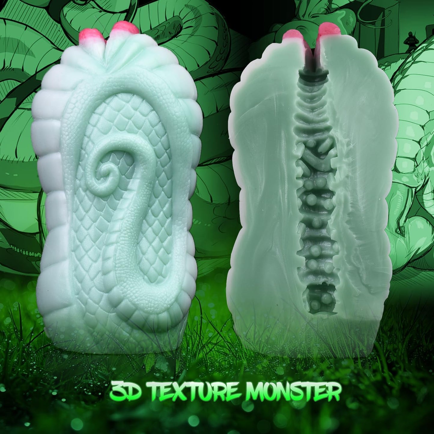 Fantasy Creature Green Snake Stroker Silicone Onahole Masturbator 488G [Limited Time Offer]