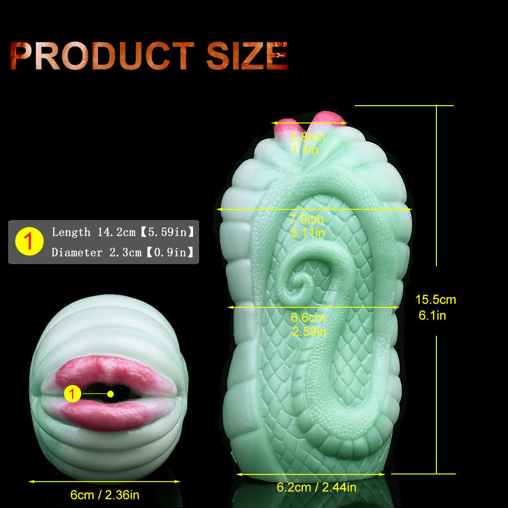 Fantasy Creature Green Snake Stroker Silicone Onahole Masturbator 488G [Limited Time Offer]