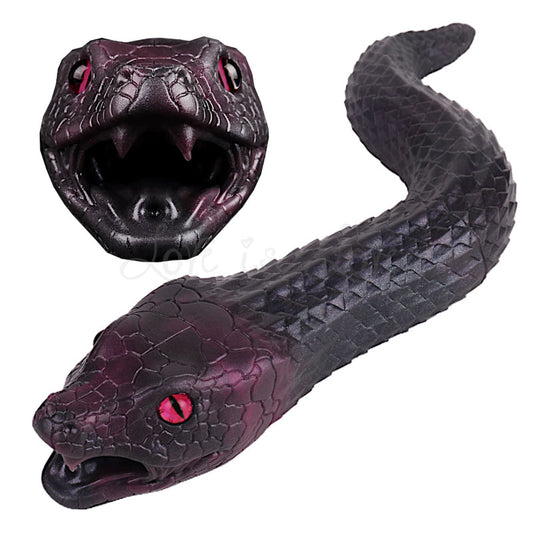 Fantasy Creature Black Serpent Stroker Silicone Onahole Masturbator 63