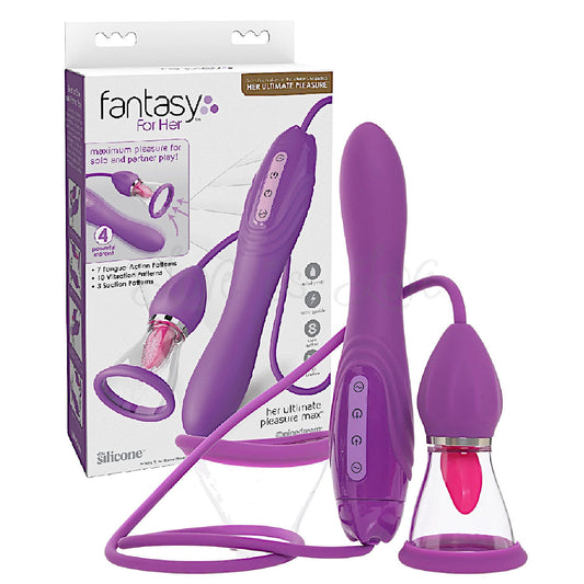 Fantasy For Her Her Ultimate Pleasure MAX Tongue-Action, Suction and G-Spot Vibrator