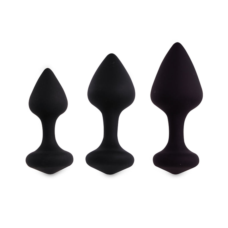 Feelztoys Bibi Butt Plug Set 3 pcs Black [Limited Time Offer]