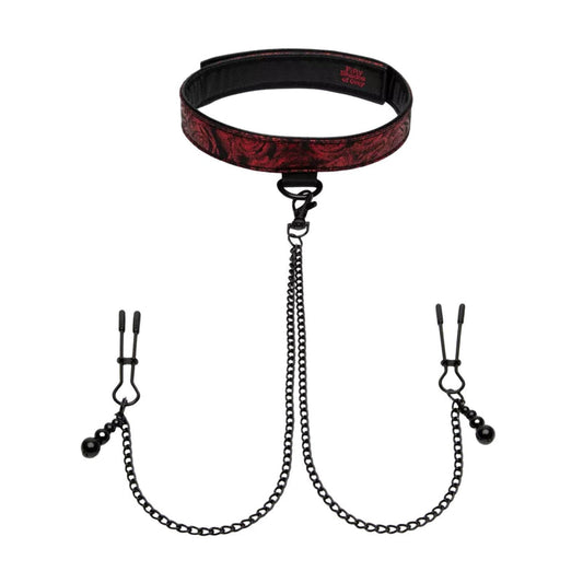 Fifty Shades of Grey Sweet Anticipation Collar with Nipple Clamps (Limited Period Sale)