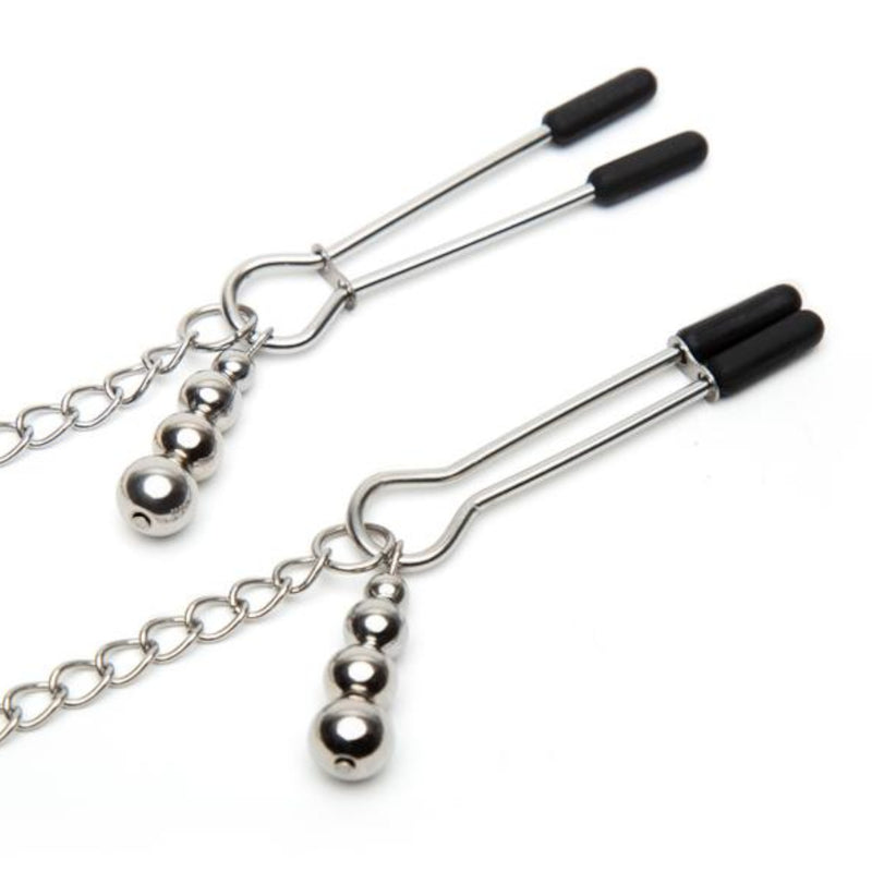 Fifty Shades of Grey Play Nice Satin Lace Collar Nipple Clamps