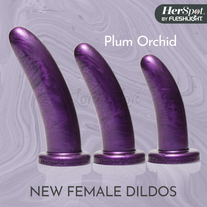 Fleshlight Herspot Plum Orchid Platinum-Cured Silicone Curved Dildo