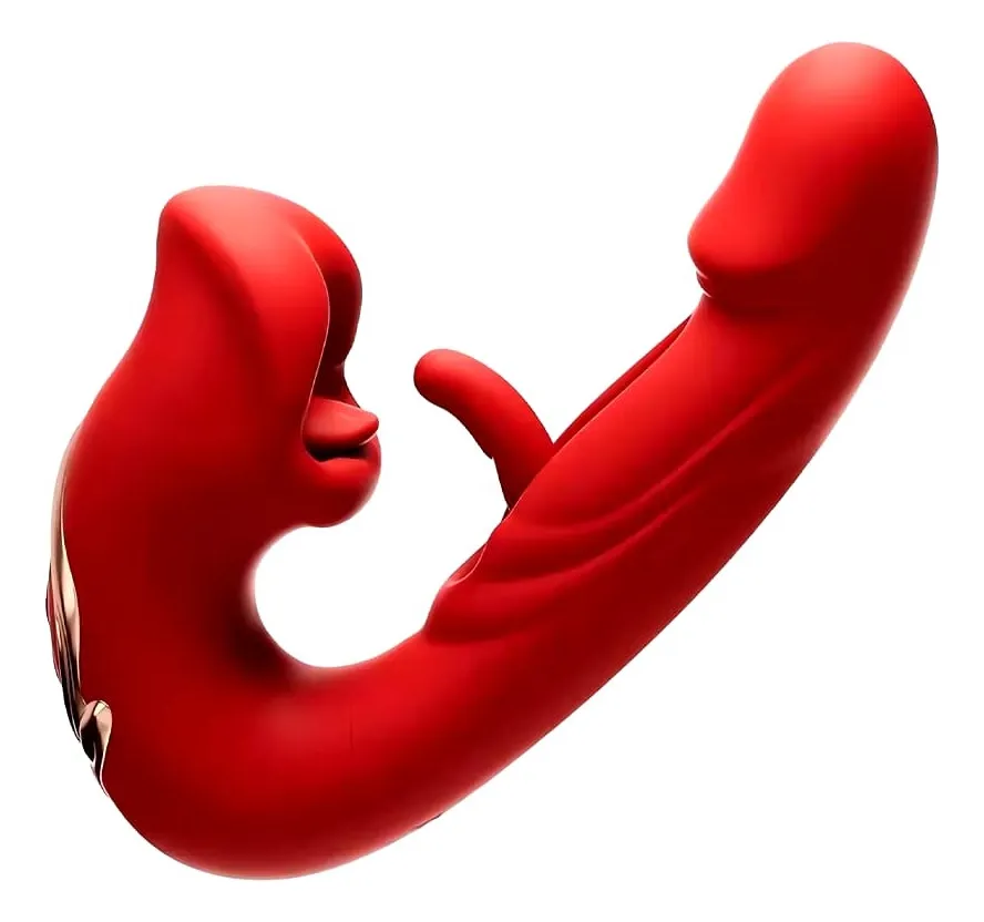 Flickering Lips G-Spot Flicking and Licking Rabbit Vibrator