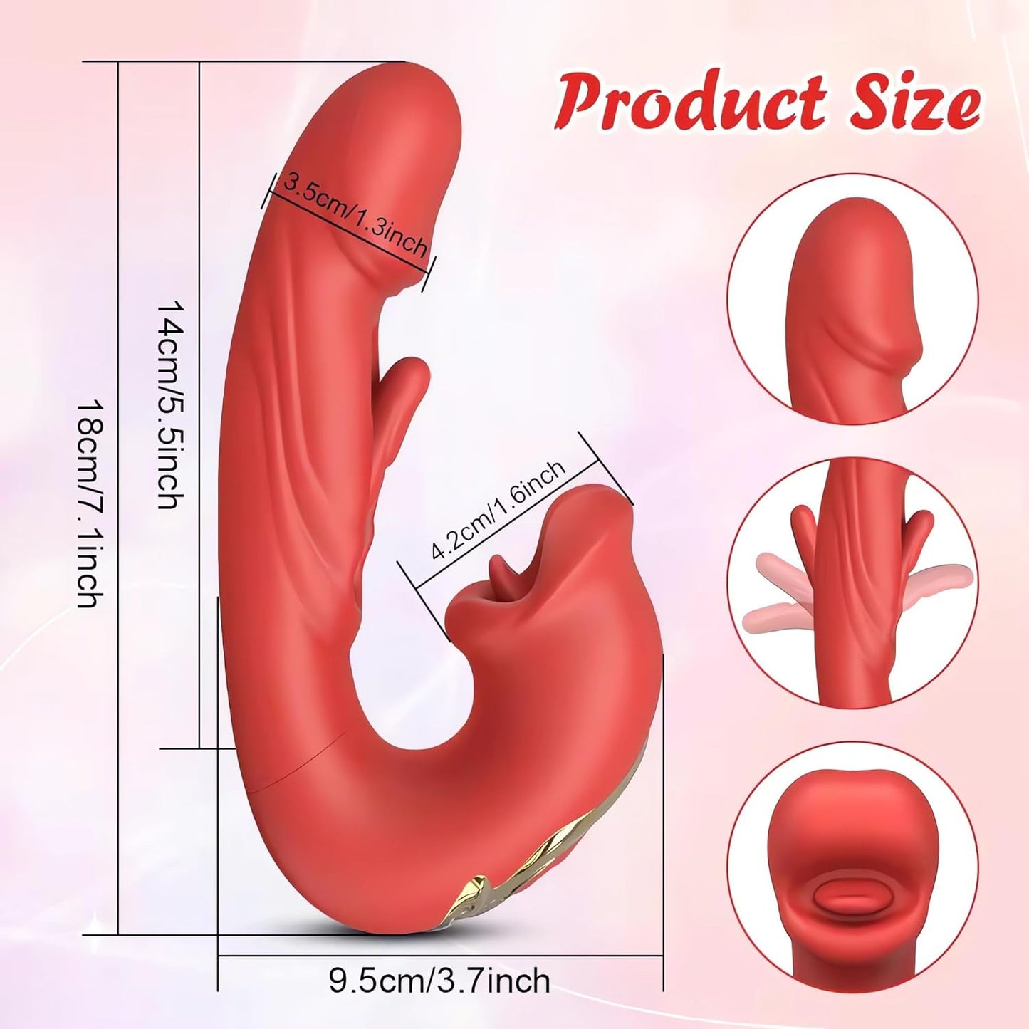 Flickering Lips G-Spot Flicking and Licking Rabbit Vibrator