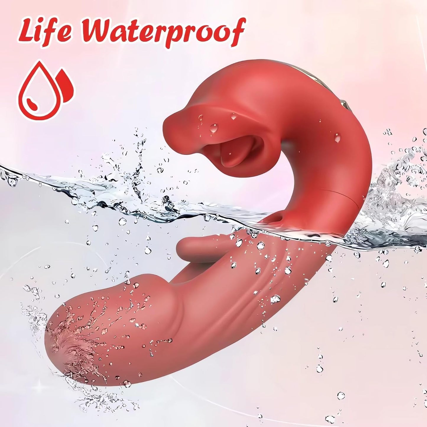 Flickering Lips G-Spot Flicking and Licking Rabbit Vibrator