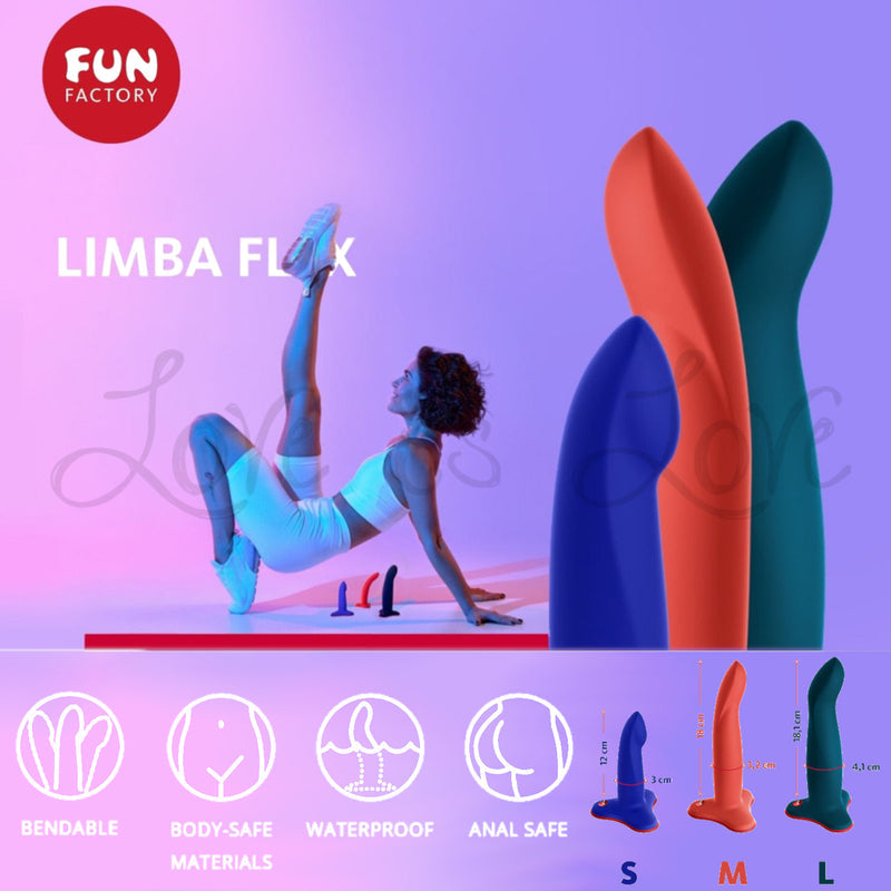 Fun Factory Limba Flex Bendable Silicone Dildo With Suction Base (Prem