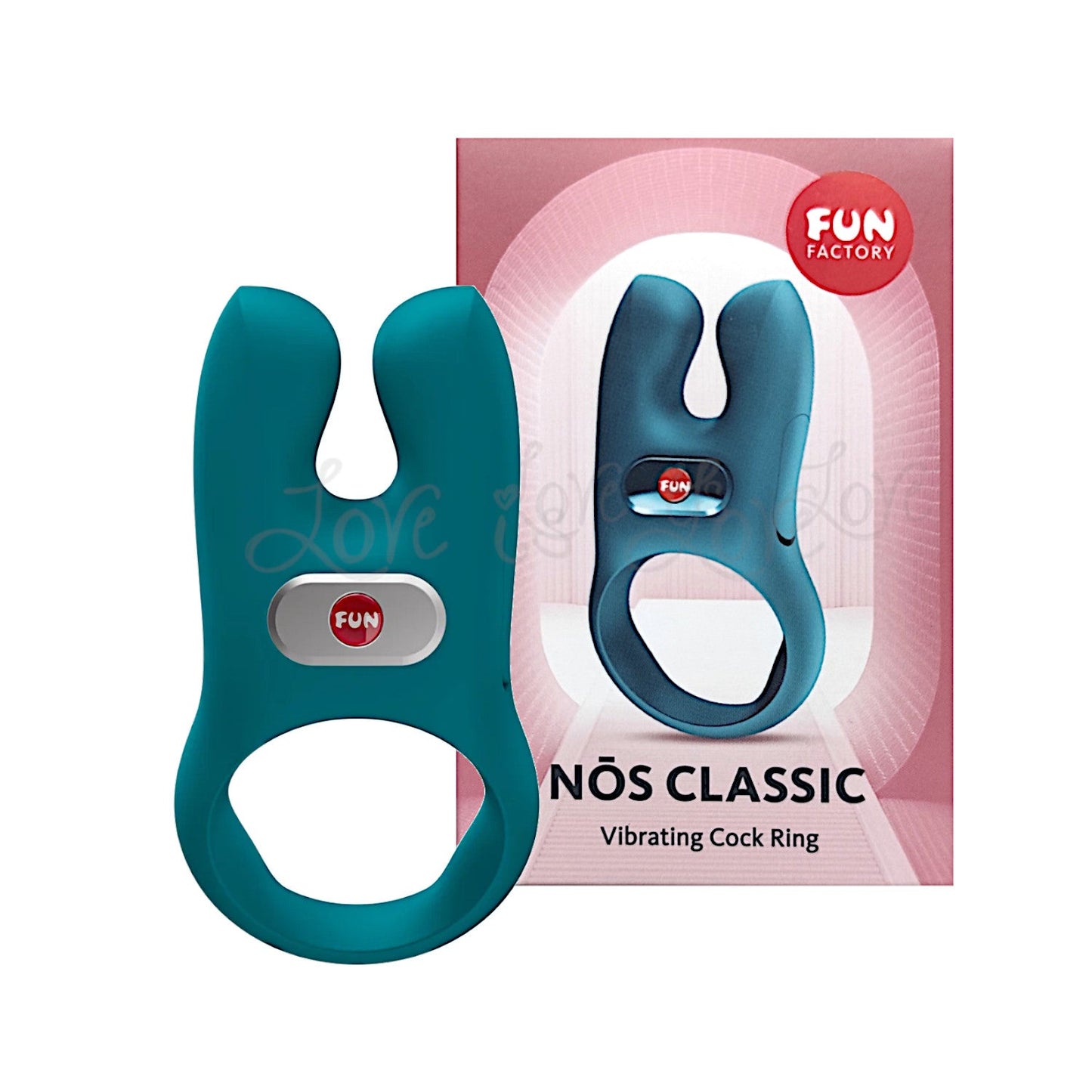 Fun Factory Nos Dual Motor Vibrating Silicone Cock Ring Bottle Green