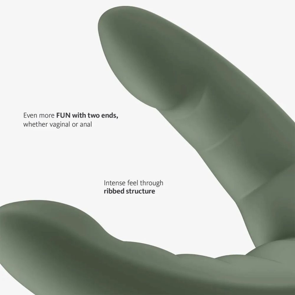 Fun Factory Ryde Double Head Grinding Silicone Dildo with Suction Cup Wine Red (New Series on Year 2026)