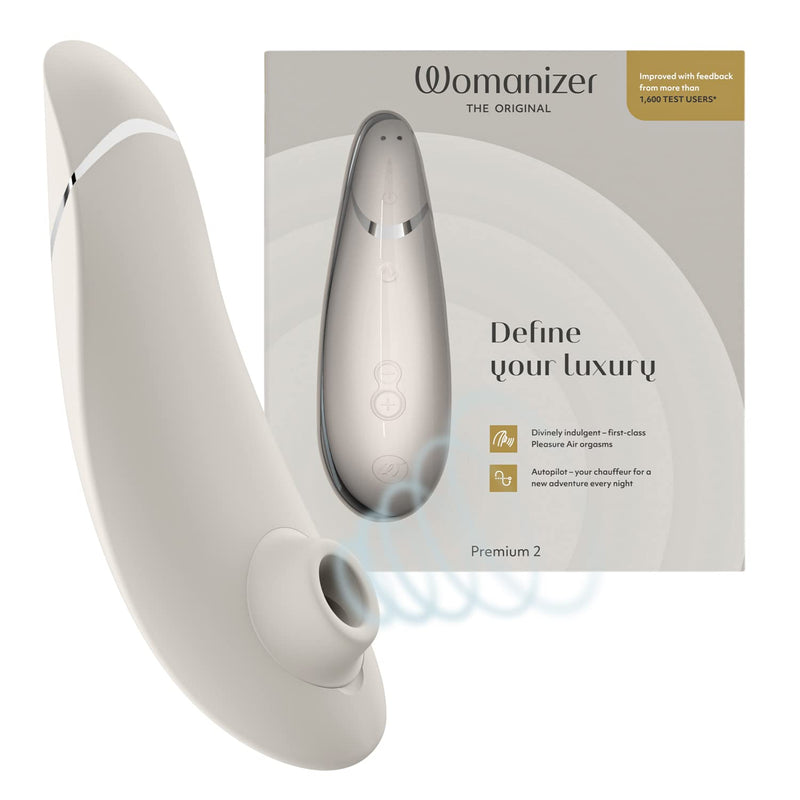 Womanizer Premium 2 Clitoral Stimulator (Limited Period Sale)(FREE Gold Boob Necklace*)