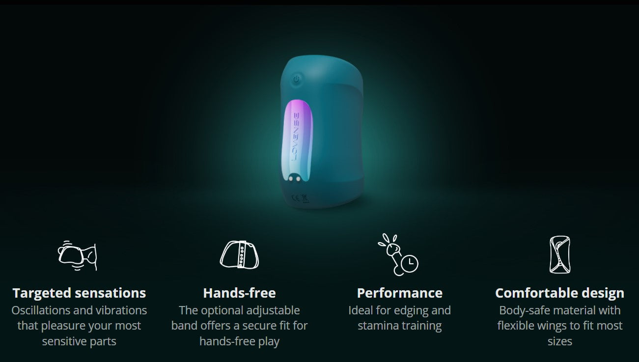 Lovense Gush 2 App-Controlled Vibrating & Oscillating Penis Massager