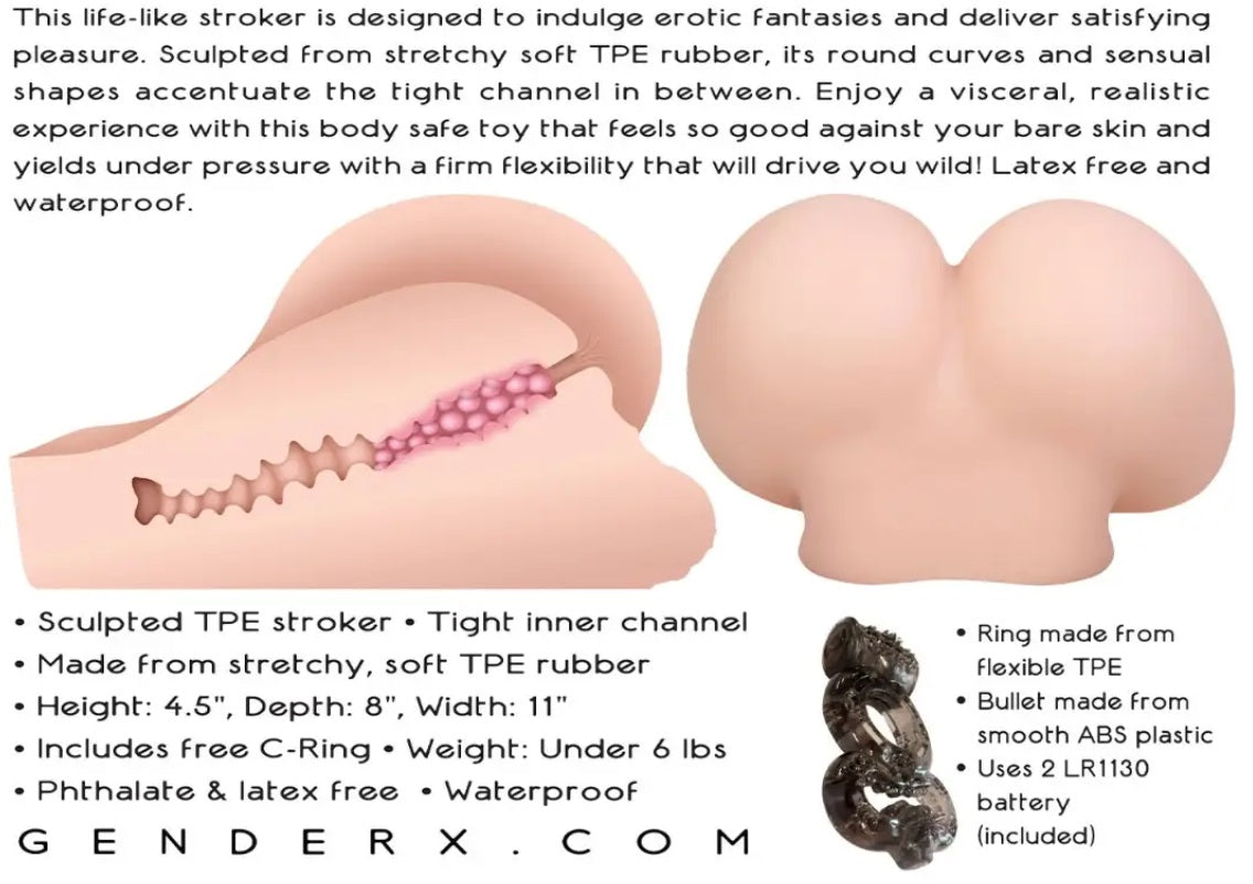 Gender X A Handful Sculpted Butt Masturbator Light (Pre-Order Item)