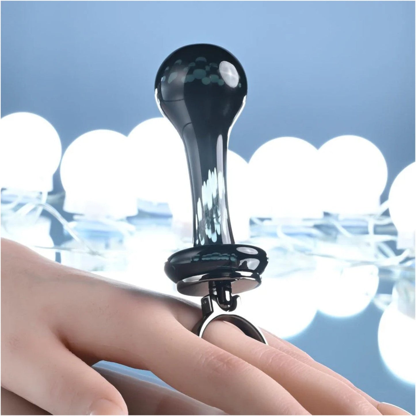 Gender X Blow Pop Glass Anal Plug Black (Limited Period Sale)