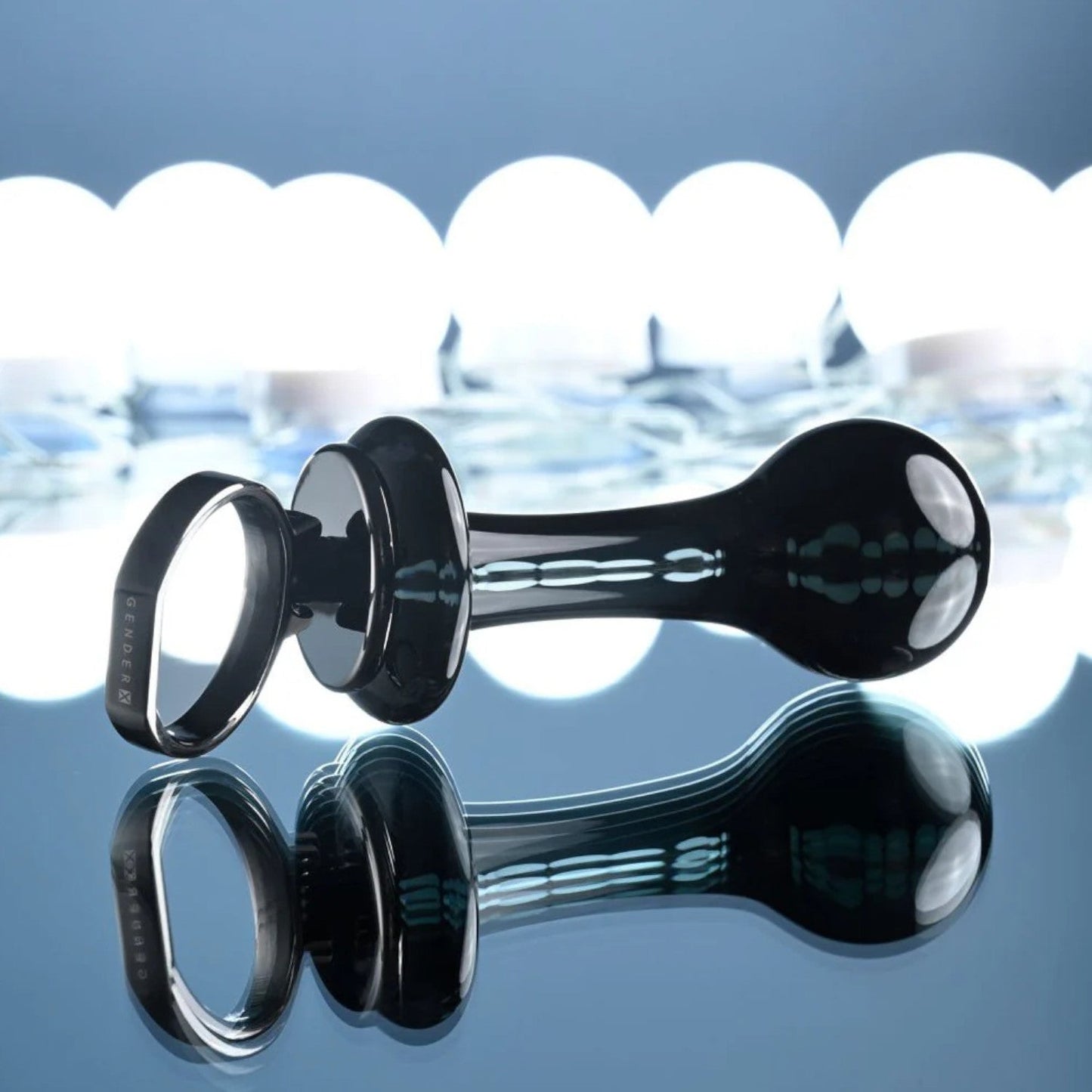 Gender X Blow Pop Glass Anal Plug Black (Limited Period Sale)